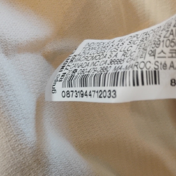 Zara Cream Utility Jacket Corduroy Tailored. Size Medium. Great For Fall. - Picture 6 of 9